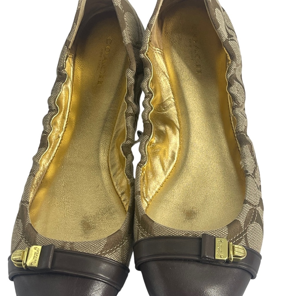 Coach Delphine Signature Ballet Flats Size 8.5 Br… - image 6